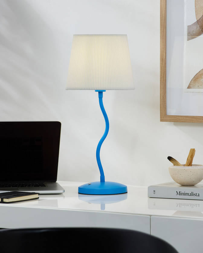 Shaquela Modern Blue Table Lamp