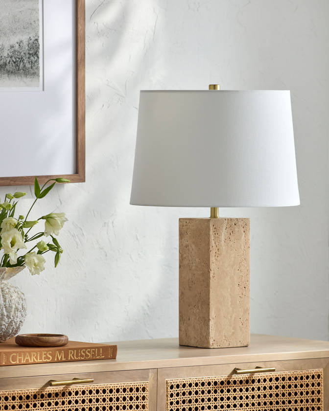 Autumn Laurel Traditional Beige/White Table Lamp - Galey Alix x Livabliss
