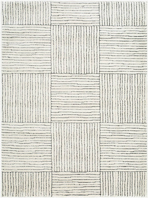 Architect Modern Ivory/Black Area Rug - Galey Alix Livabliss