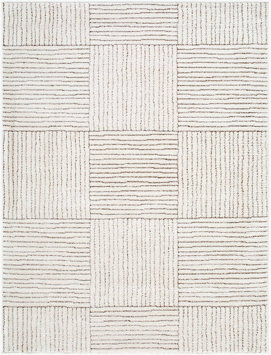 Architect Modern Ivory/Dark Brown Area Rug - Galey Alix Livabliss