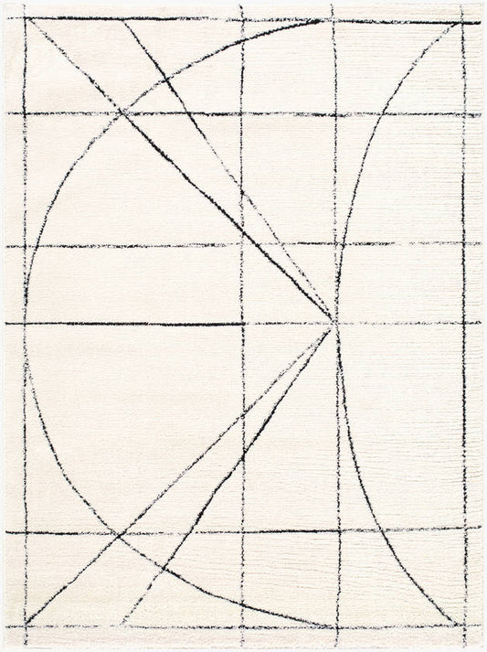 Architect Modern Black/Ivory Area Rug - Galey Alix Livabliss