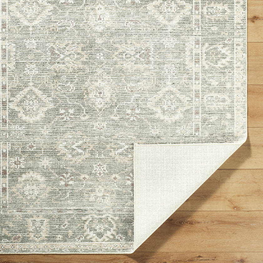 Collins Avenue Traditional Dusty Sage Area Rug - Galey Alix Livabliss