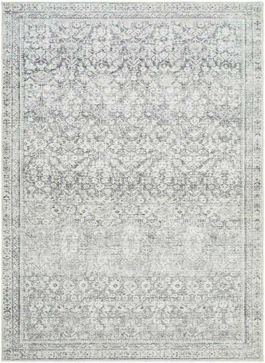 Collins Avenue Traditional Gray/Cream Area Rug - Galey Alix Livabliss