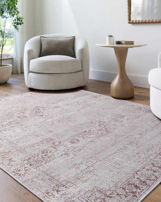 Collins Avenue Traditional Ivory/Brown Area Rug - Galey Alix Livabliss