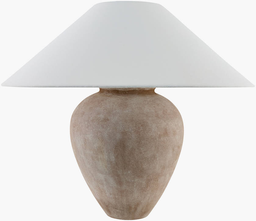 Camden Ford Traditional White/Brown Table Lamp - Galey Alix x Livabliss