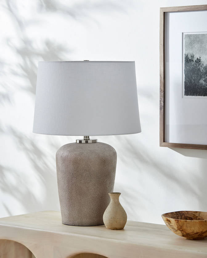 Cordova Traditional Light Gray Table Lamp - Galey Alix x Livabliss