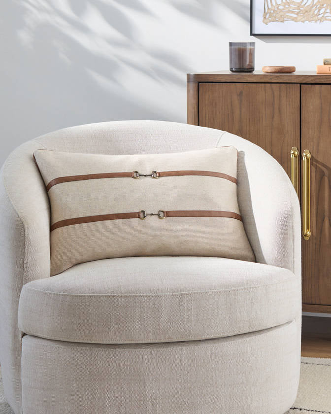 Havre Ivory/Taupe Pillow Cover - Galey Alix x Livabliss