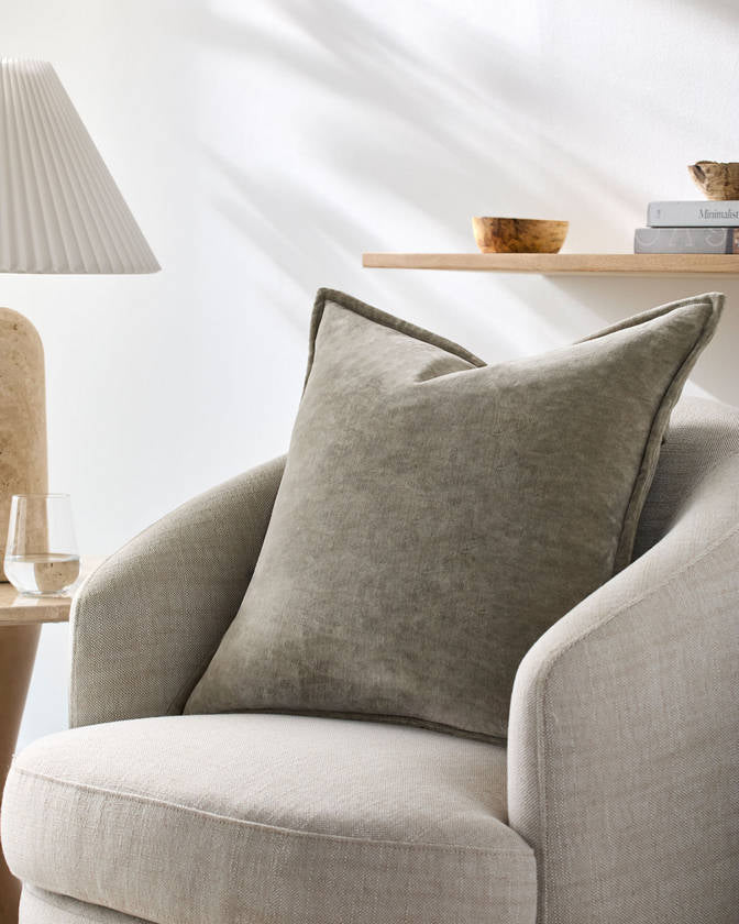 Karling Taupe Pillow Cover - Galey Alix x Livabliss