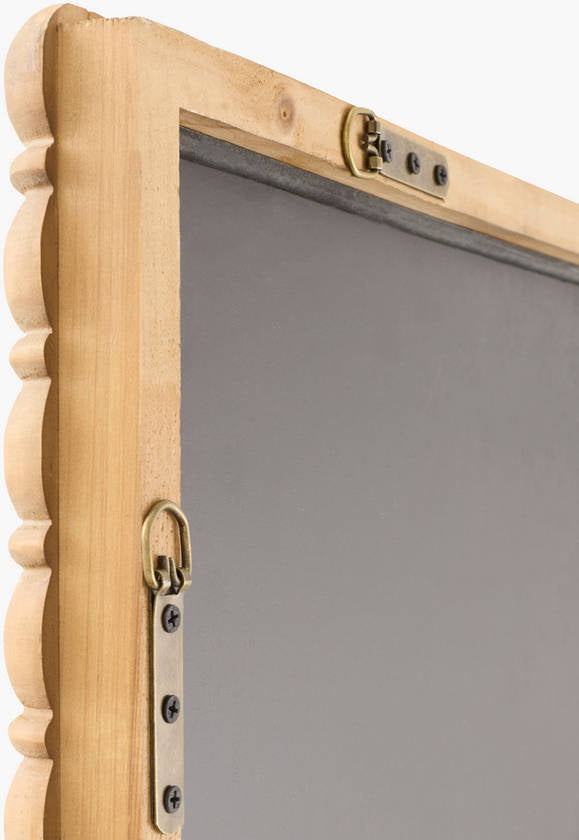 Karling Blair Traditional Brown Wall Mirror - Galey Alix x Livabliss