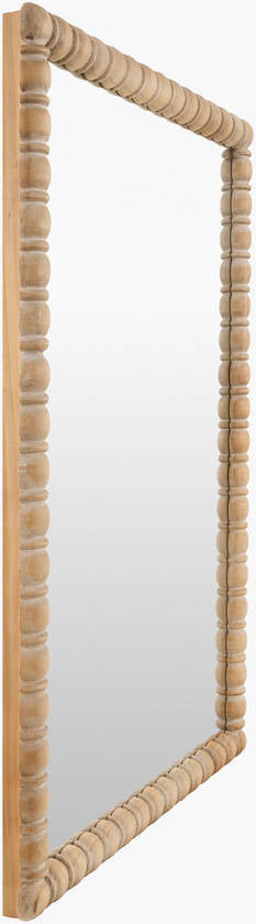 Karling Blair Traditional Brown Wall Mirror - Galey Alix x Livabliss