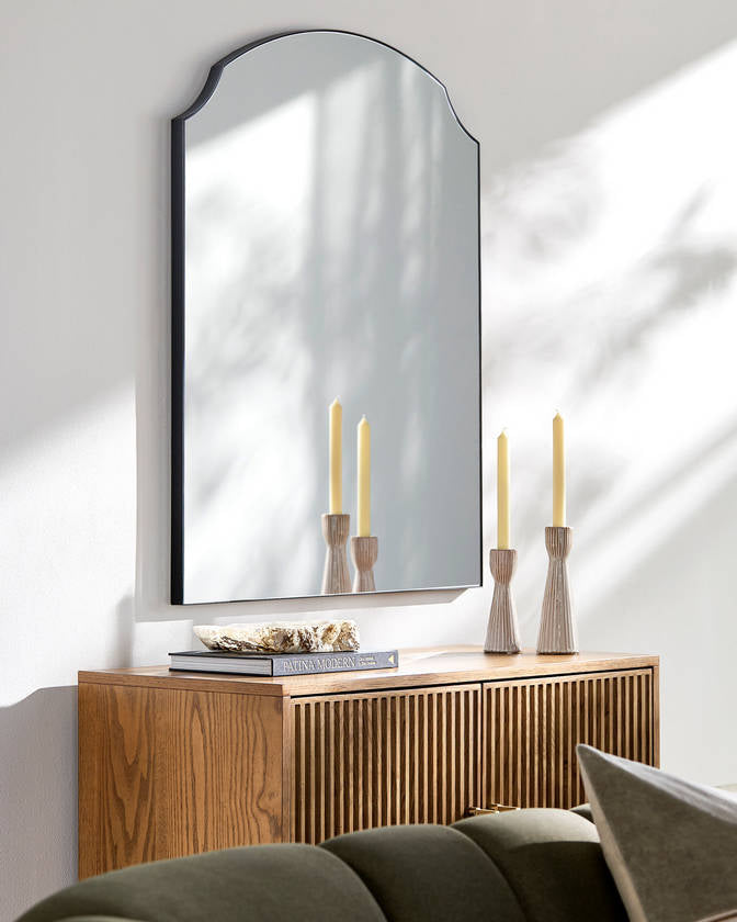 Landon Traditional Black Wall Mirror - Galey Alix x Livabliss