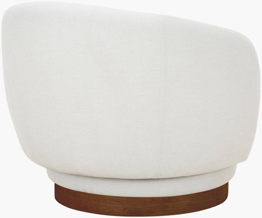 Finlayson Ivory/Brown Accent Chair - Galey Alix x Livabliss