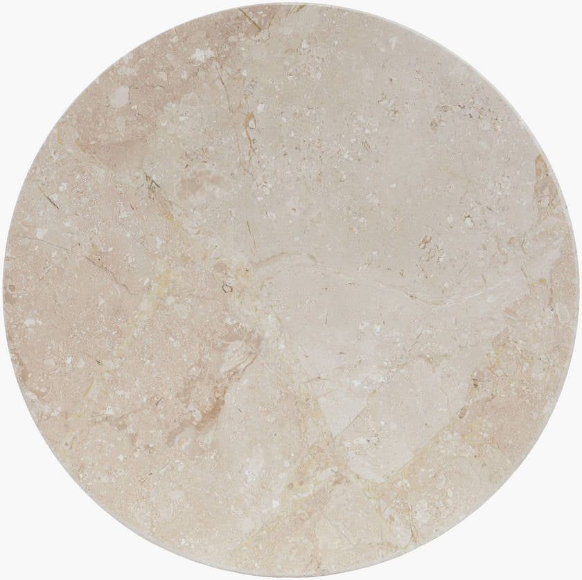 Mila Rose Beige/Dark Brown End Table - Galey Alix x Livabliss