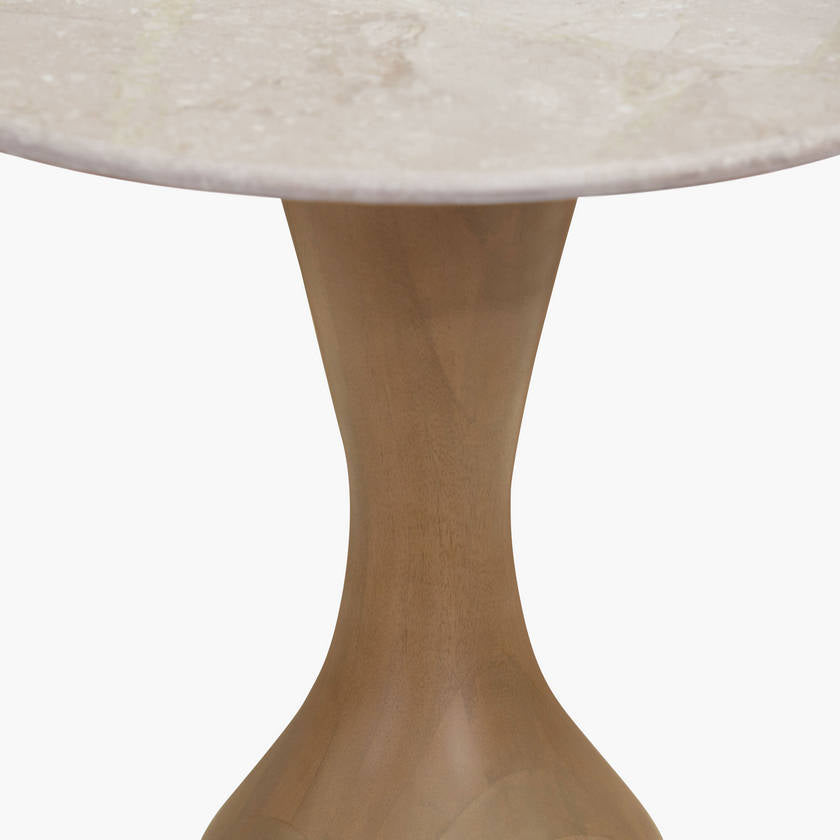 Mila Rose Beige/Brown End Table - Galey Alix x Livabliss