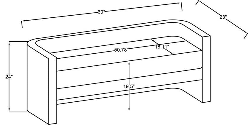 MaryAnn Mocha Bench - Galey Alix x Livabliss
