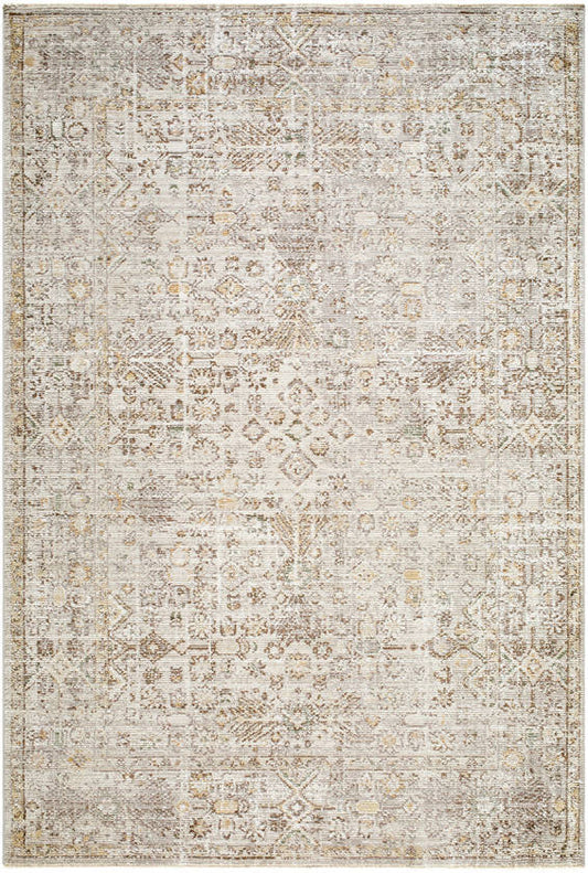 Myrtle Avenue Traditional Taupe/Cream Area Rug - Galey Alix Livabliss