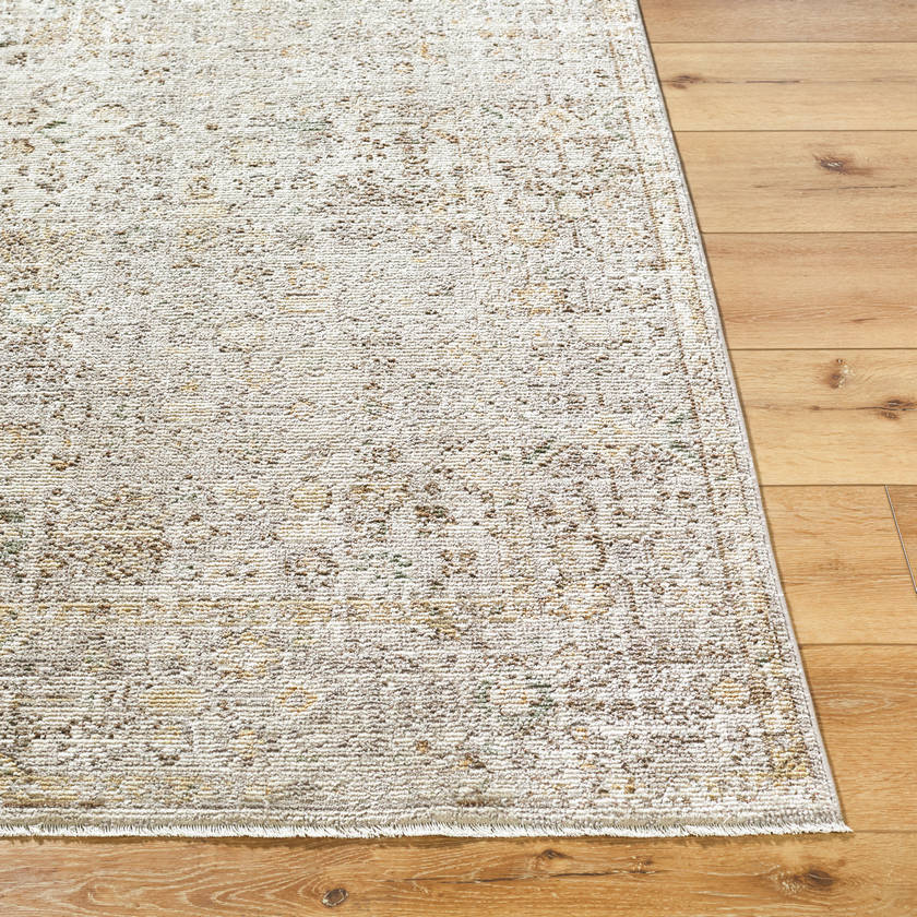 Myrtle Avenue Traditional Taupe/Cream Area Rug - Galey Alix Livabliss