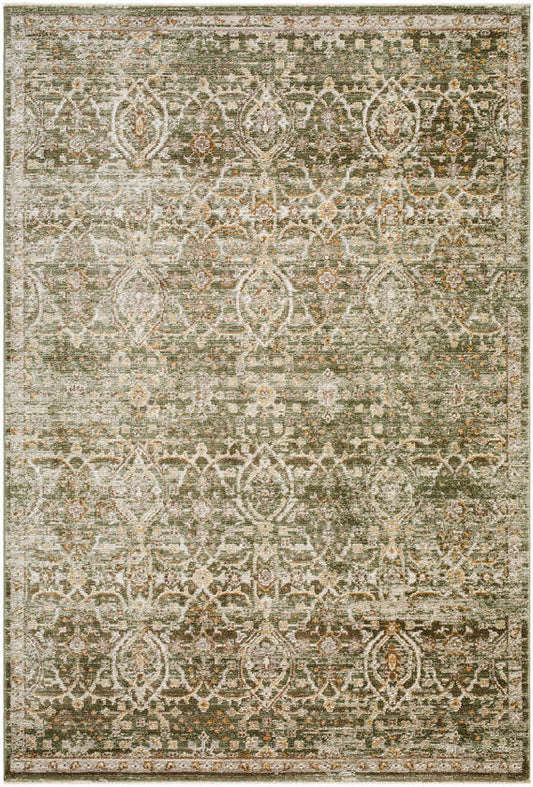 Myrtle Avenue Traditional Olive/Medium Brown Area Rug - Galey Alix Livabliss