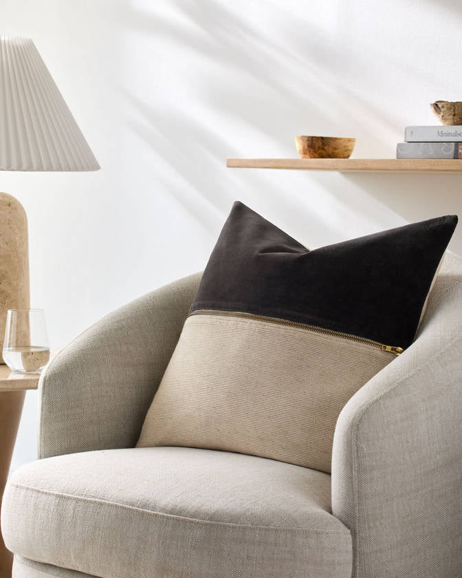 San Marco Charcoal/Ivory Pillow Cover - Galey Alix x Livabliss