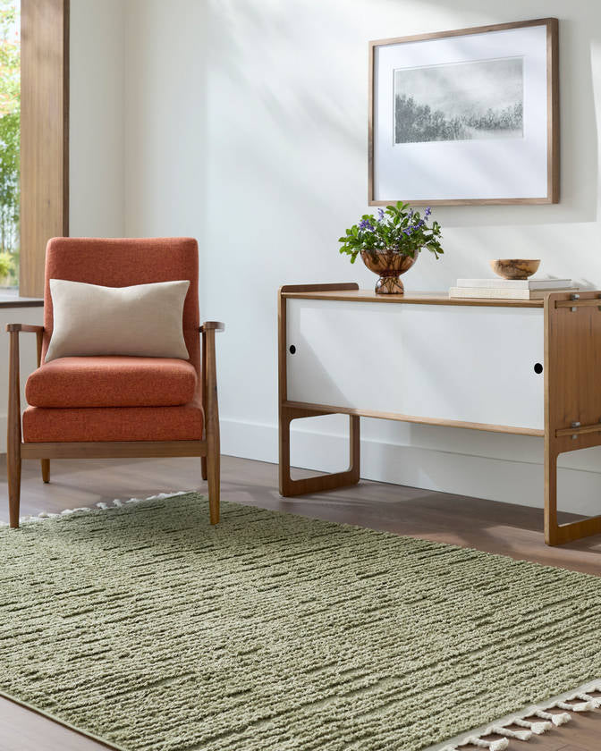 Flamoudi Global Olive Area Rug