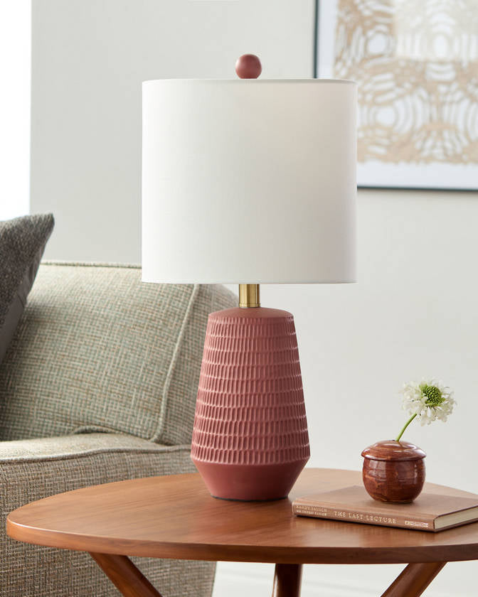 Laneesha Rustic Brick Table Lamp
