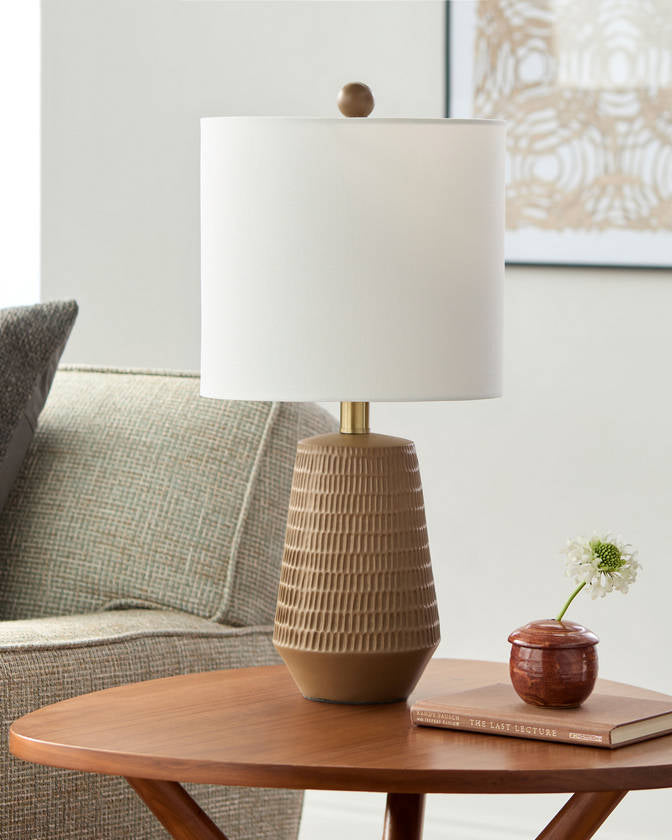 Laneesha Rustic Brown Table Lamp