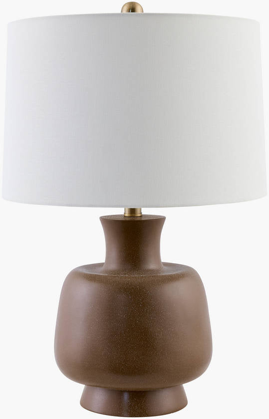Ginny Traditional Brown/White Table Lamp