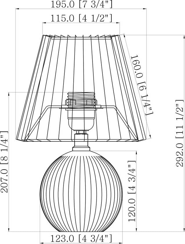 Trudie Modern Black Table Lamp