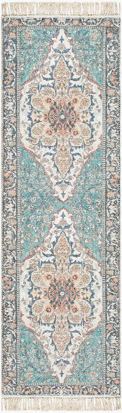 Malak Traditional Teal Area Rug