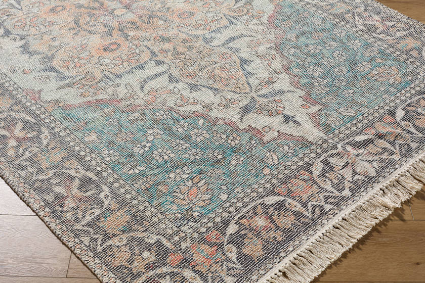 Malak Traditional Teal Area Rug