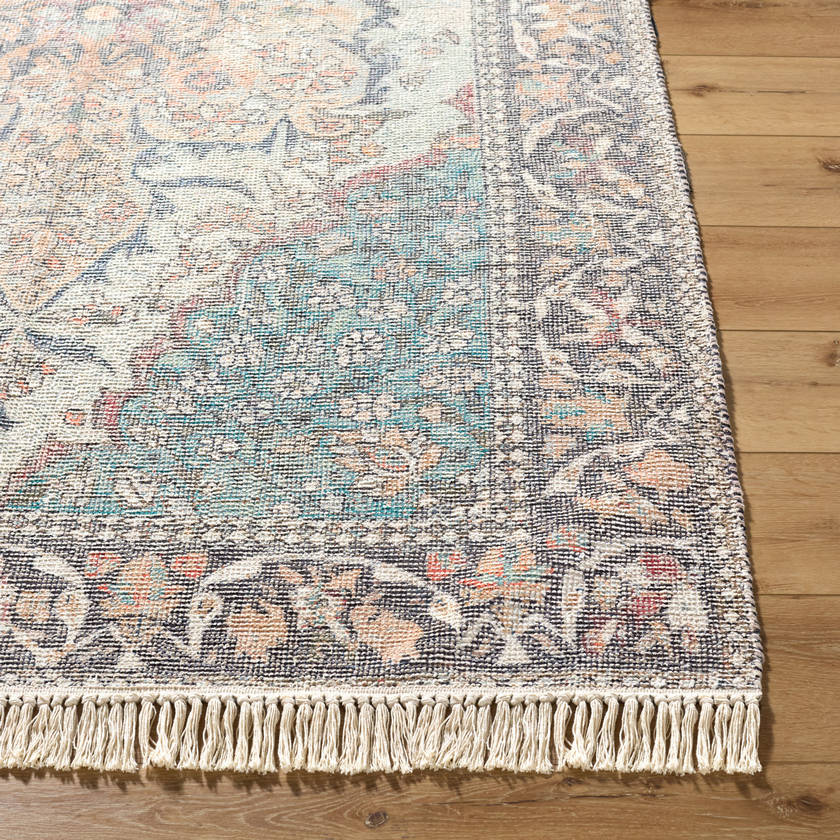 Malak Traditional Teal Area Rug