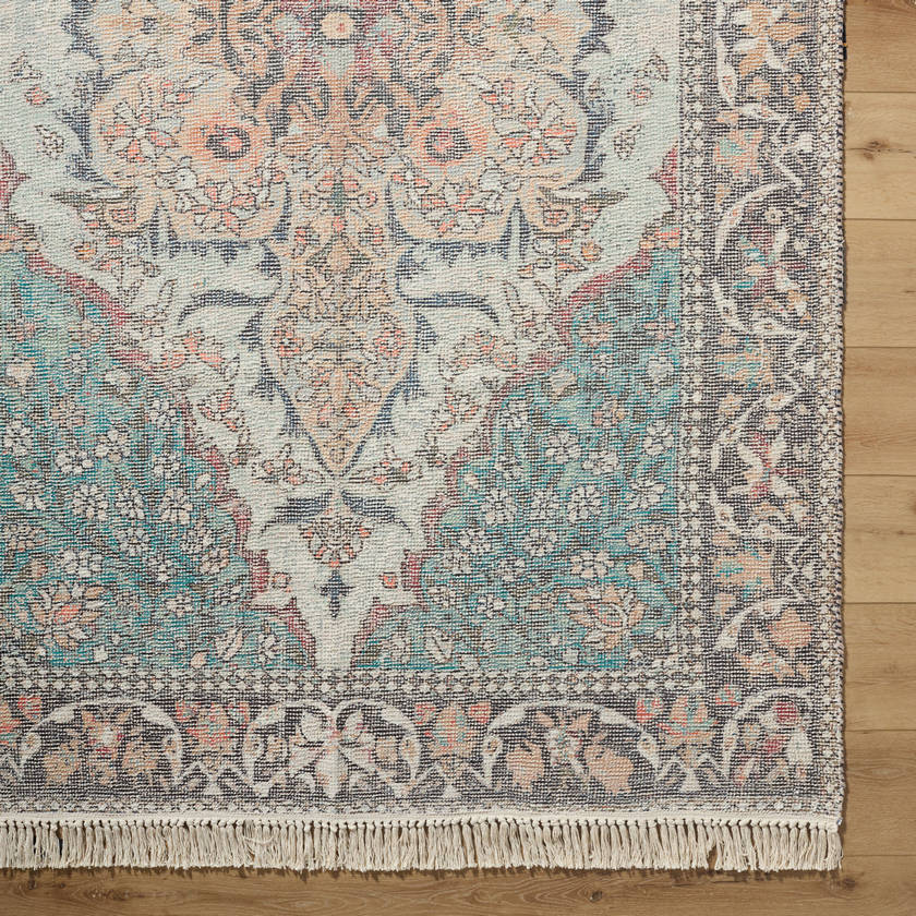 Malak Traditional Teal Area Rug