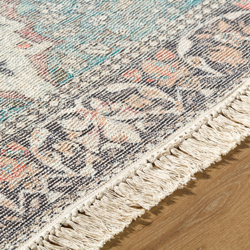 Malak Traditional Teal Area Rug