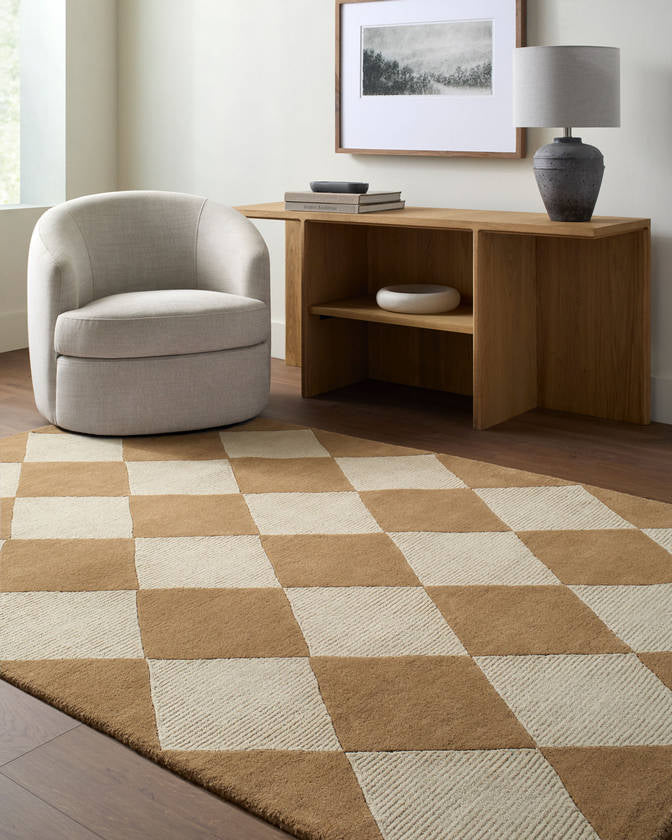 Isaac Modern Tan Area Rug - Vivir x Livabliss