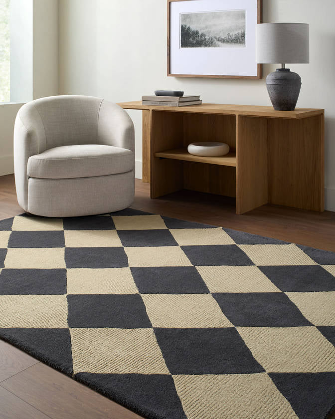 Isaac Modern Charcoal Area Rug - Vivir x Livabliss