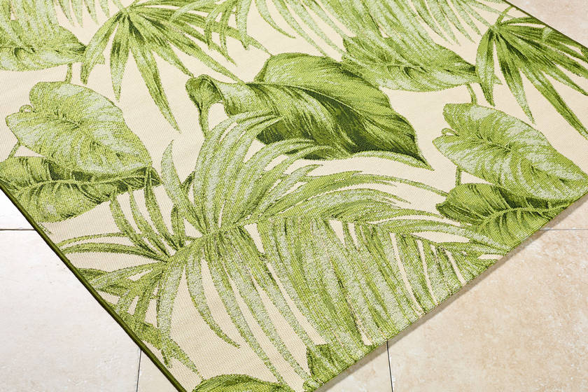 Leroy Coastal Olive Green Area Rug