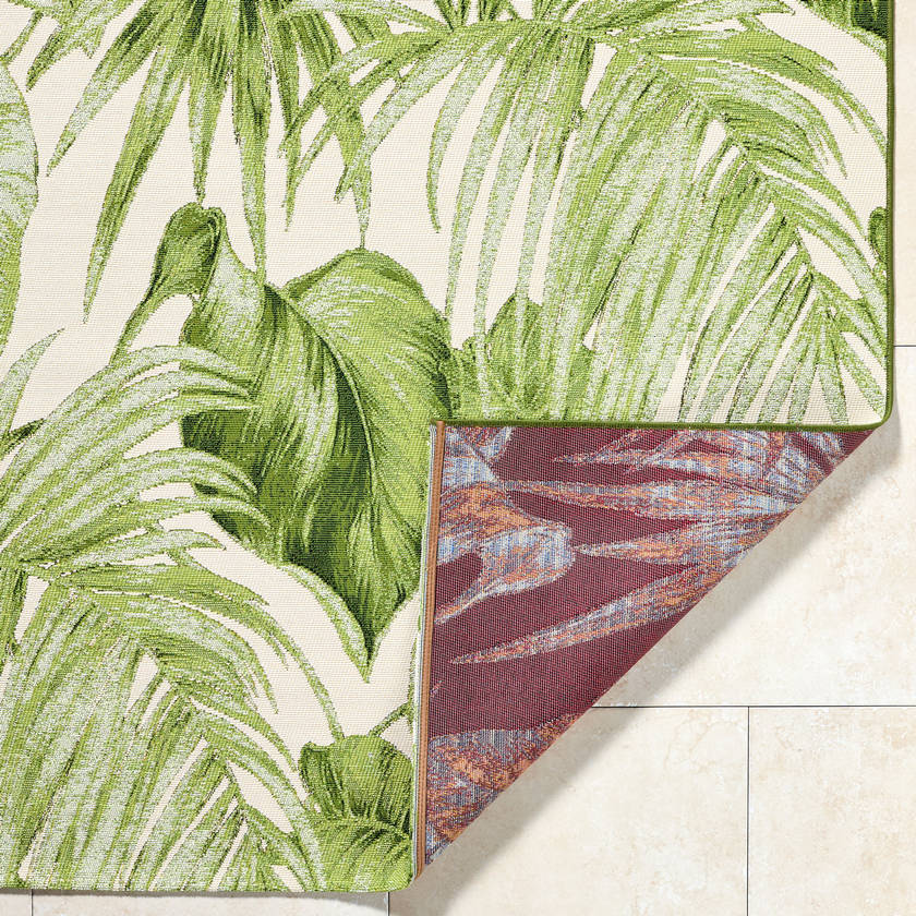 Leroy Coastal Olive Green Area Rug