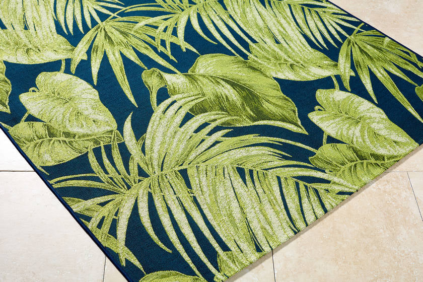 Leroy Coastal Lime Green Area Rug