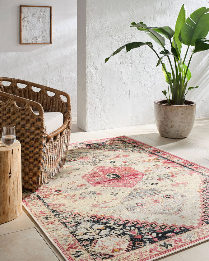 Haacht Traditional Blush Area Rug