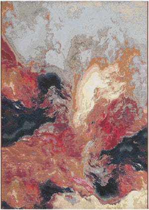 Nazario Coastal Crimson Area Rug