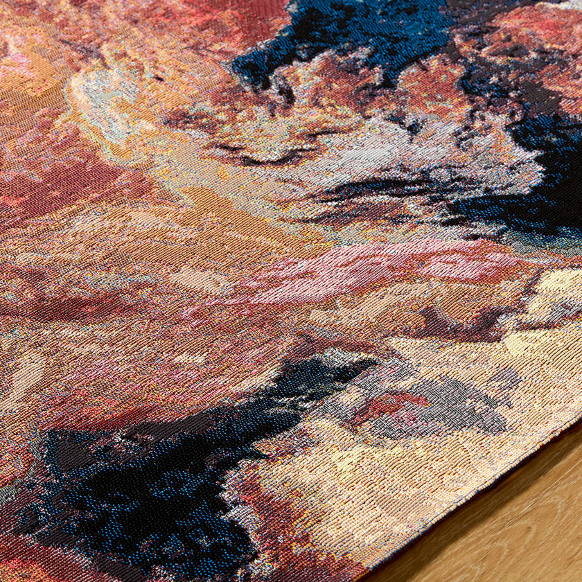 Nazario Coastal Crimson Area Rug