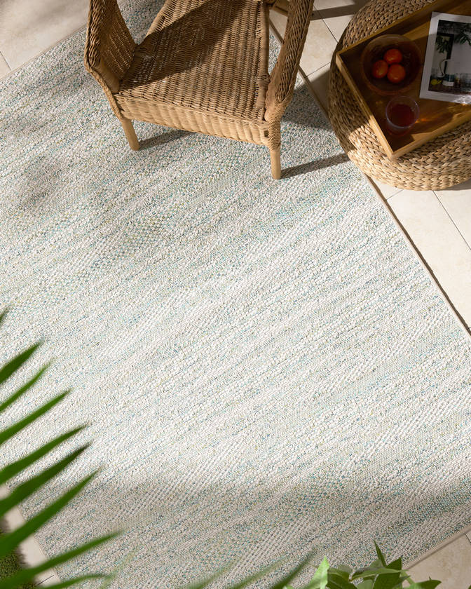 Lonzo Cottage Pale Blue Area Rug