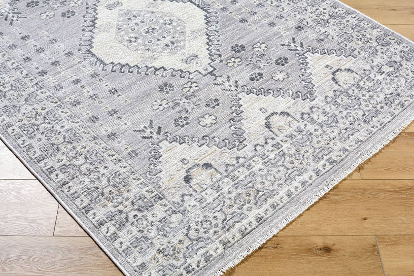 Immanuel Traditional Slate Gray Area Rug