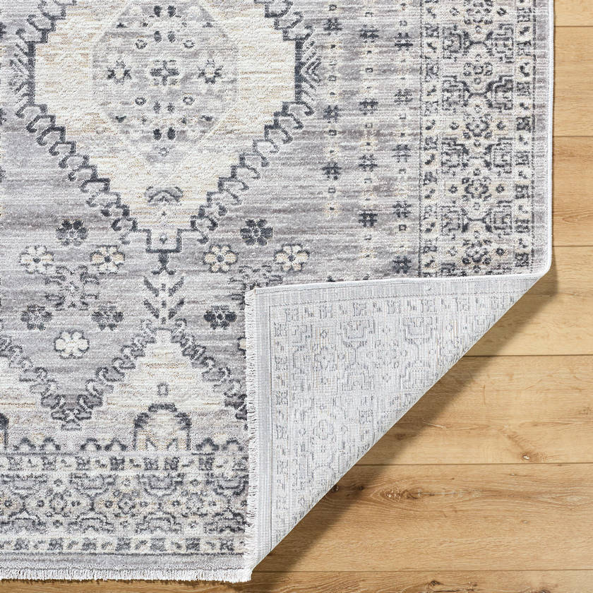 Immanuel Traditional Slate Gray Area Rug