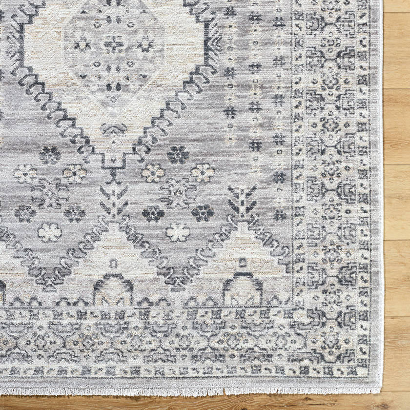 Immanuel Traditional Slate Gray Area Rug