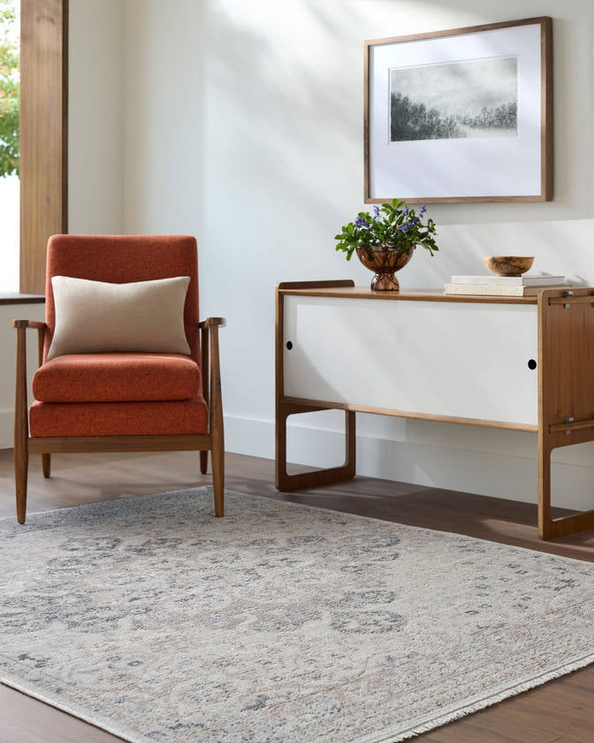 Tarrin Traditional Charcoal Area Rug