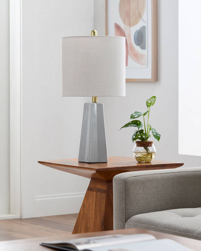 Vanna Modern Pale Blue Table Lamp