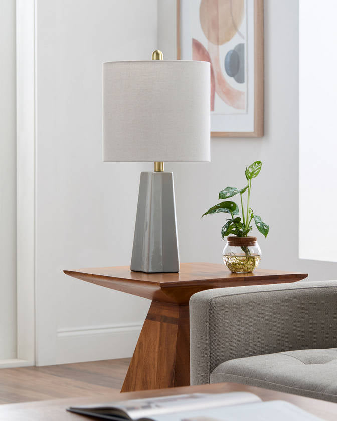 Vanna Modern Gray Table Lamp