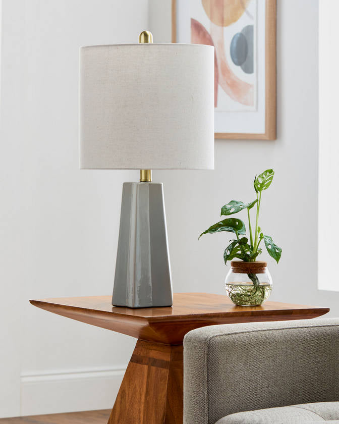 Vanna Modern Gray Table Lamp