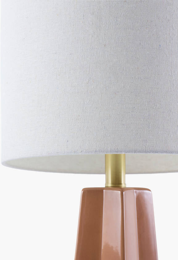Vanna Modern Burnt Orange Table Lamp